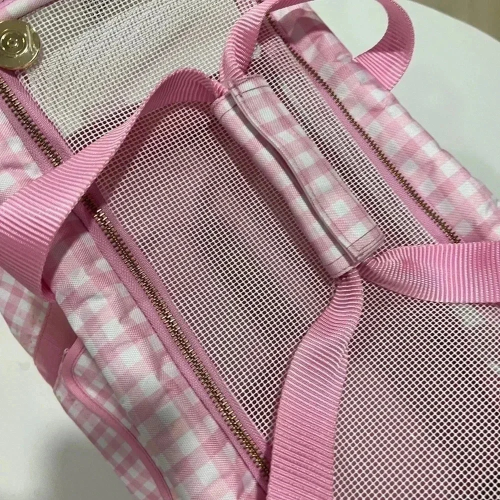 Stoney Clover x Target dog carrier pink gingham leash hook shoulder strap